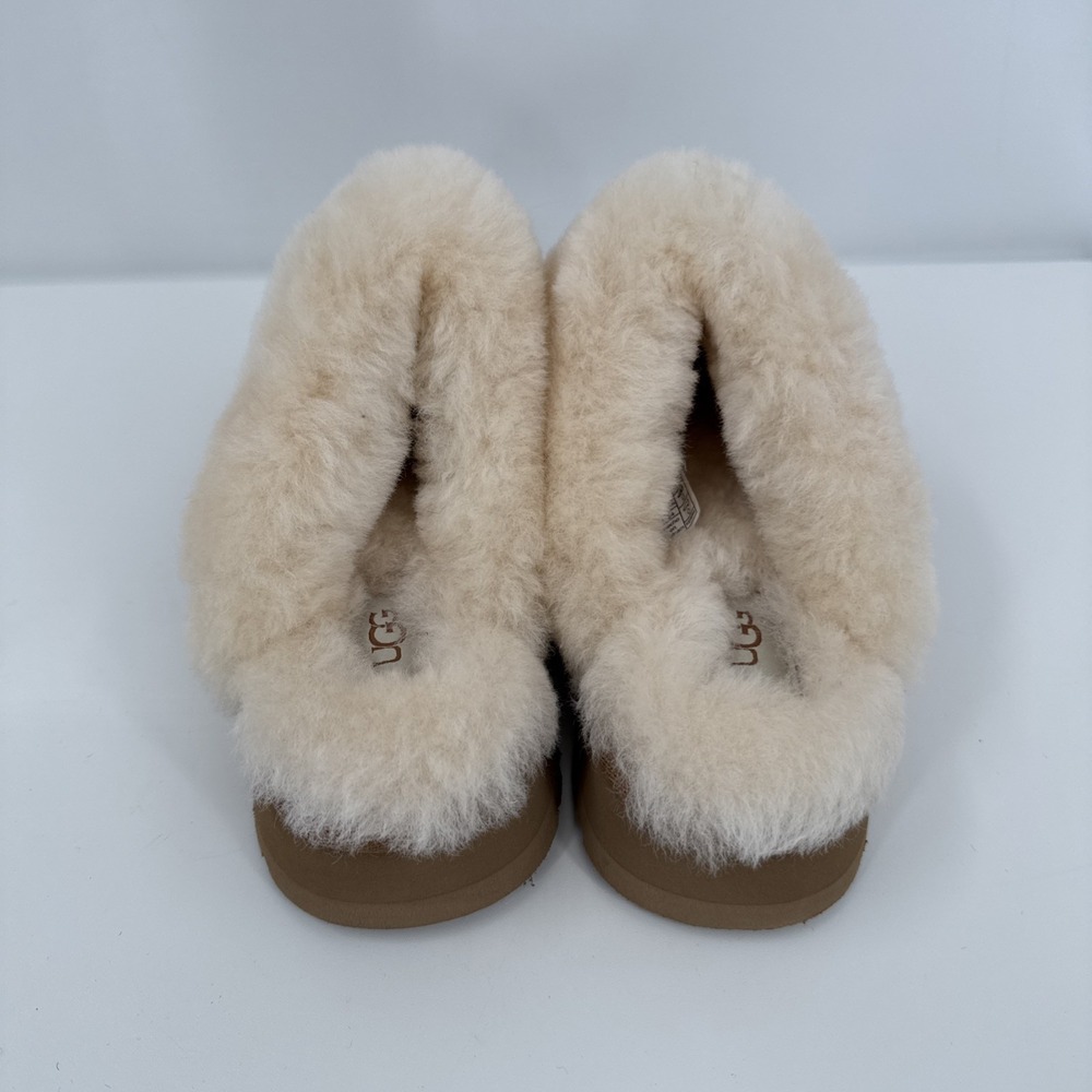 UGG Brand Disquette Platform Slippers Shoes Chestnut Size 7 NEW - Picture 4 of 10